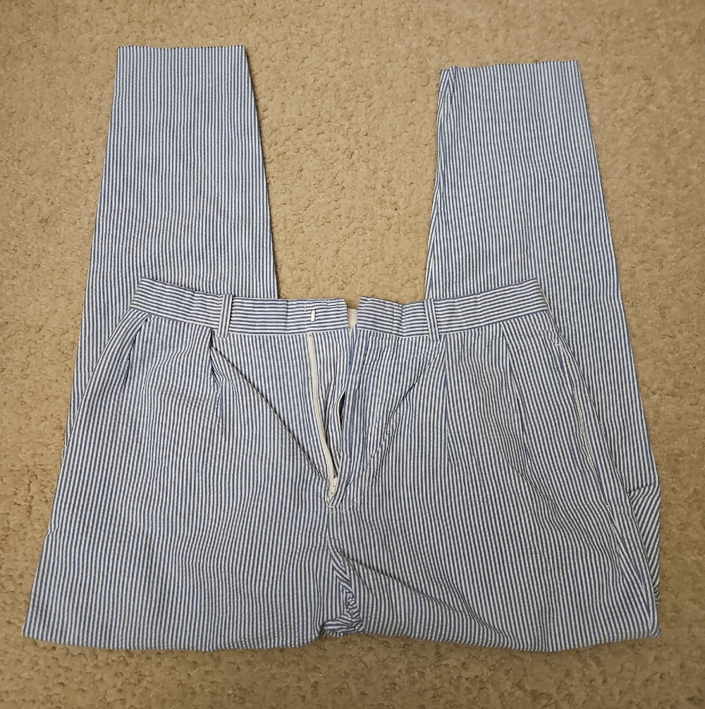 Polo Ralph Lauren Seersuckers | Blue and White Stripes | 33W × 27L